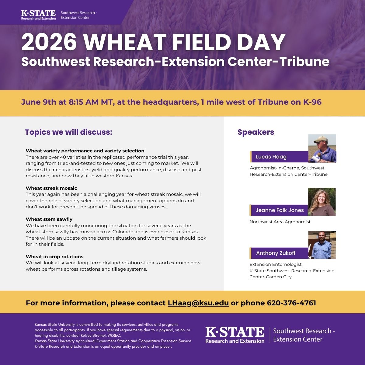 graphic for tribune wheat field day