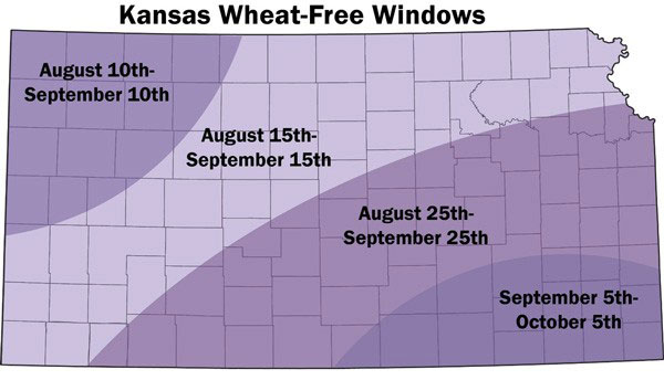 map of Kansas with different highlighted zones
