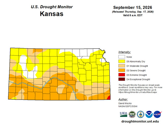 drought monitor map for Kansas
