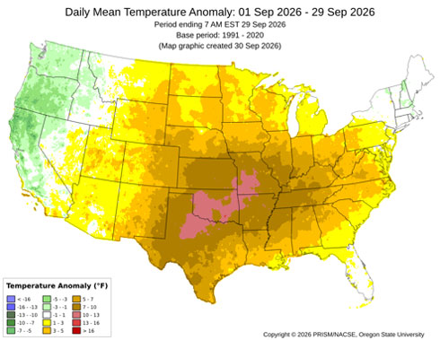 map of us temperature patterns