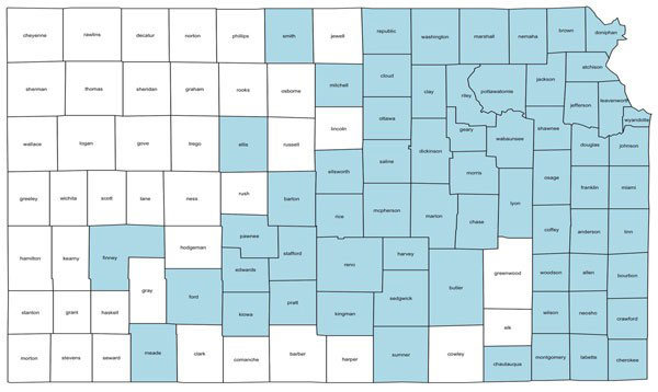 a map of kansas counties